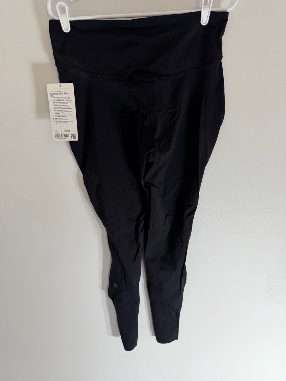 NWT Lululemon Base Pace High-Rise Tight 28” Black Size 12